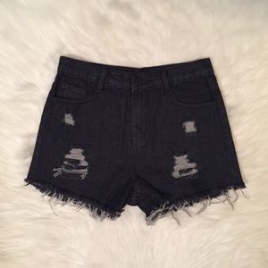 High waisted distressed shorts. 5/$25